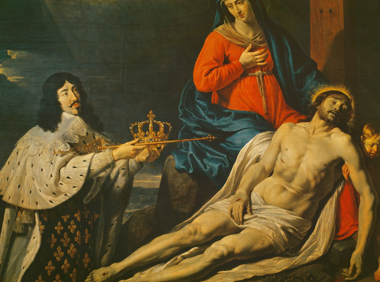 Ślub Ludwika XIII (1601-43) króla Francji i Nawarry, 1638, detal autorstwa Philippe de Champaigne