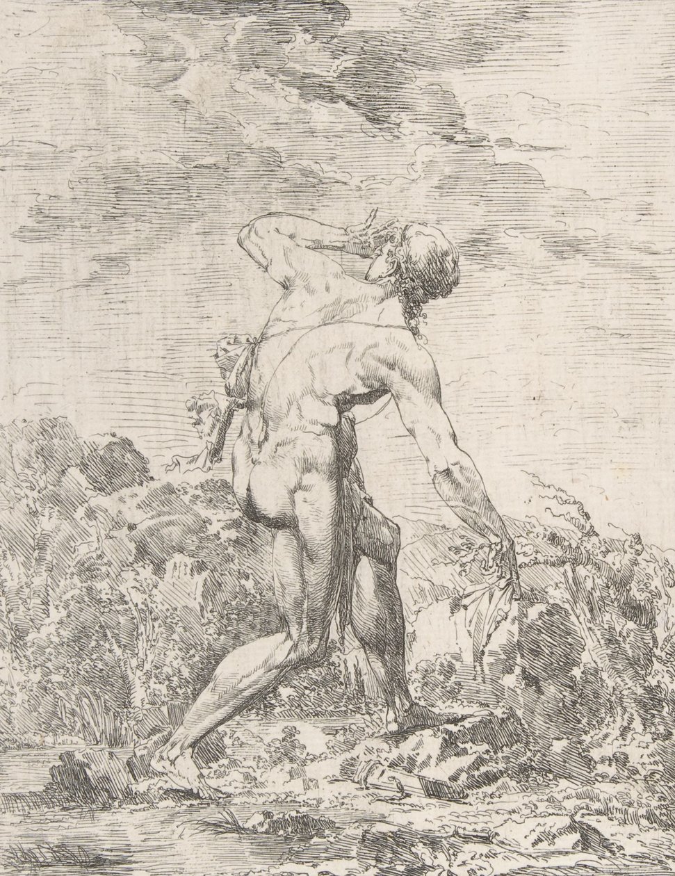 Milo z Krotonu, n.d., n.d. autorstwa Philippe Auguste Hennequin
