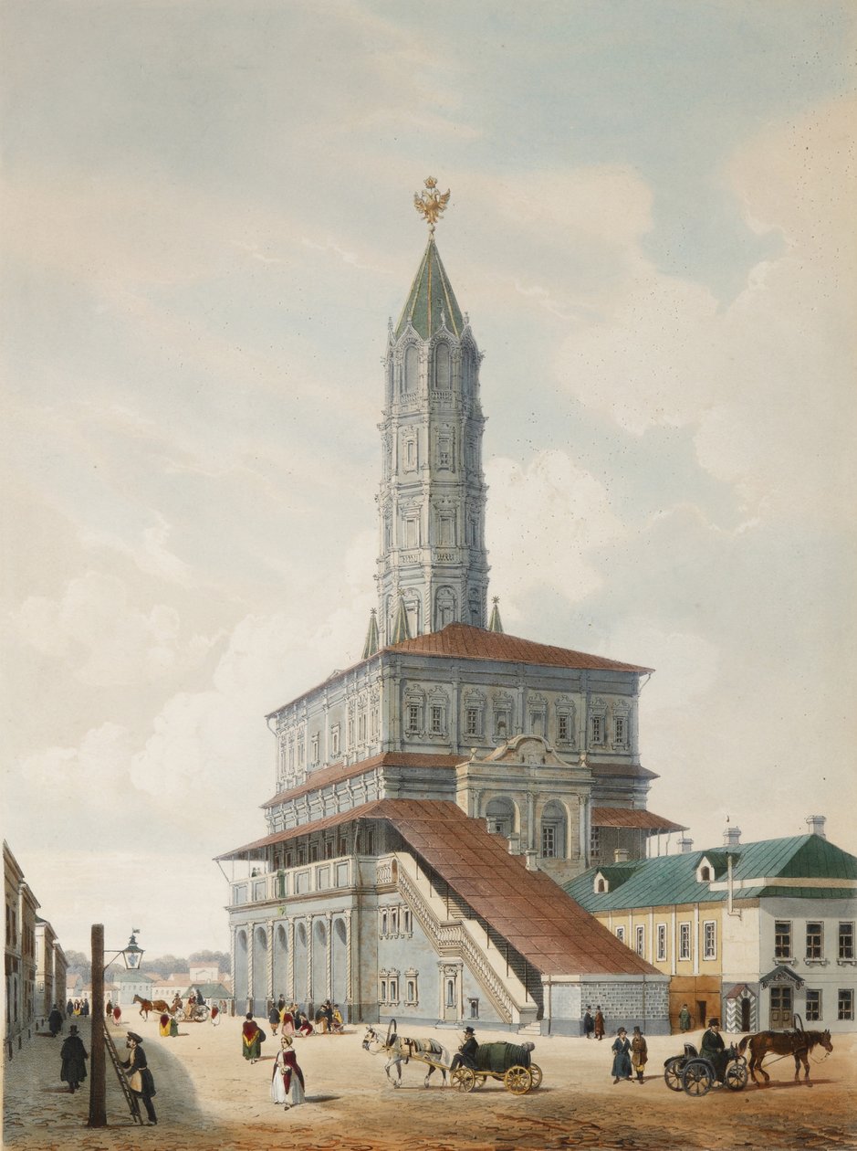 Wieża Suchariew w Moskwie, 1846 r. autorstwa Philippe Benoist