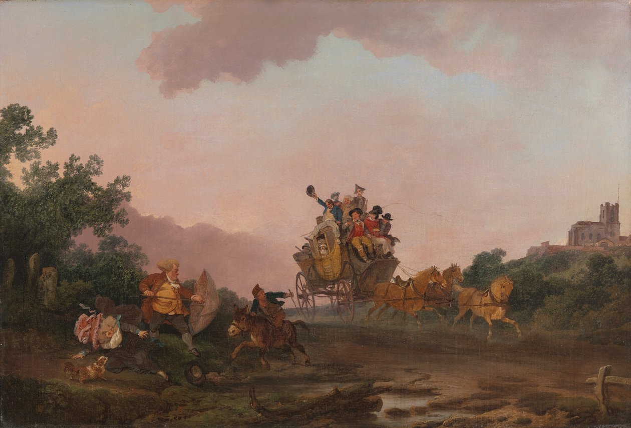 Biesiadnicy na autokarze autorstwa Philippe Jacques de Loutherbourg