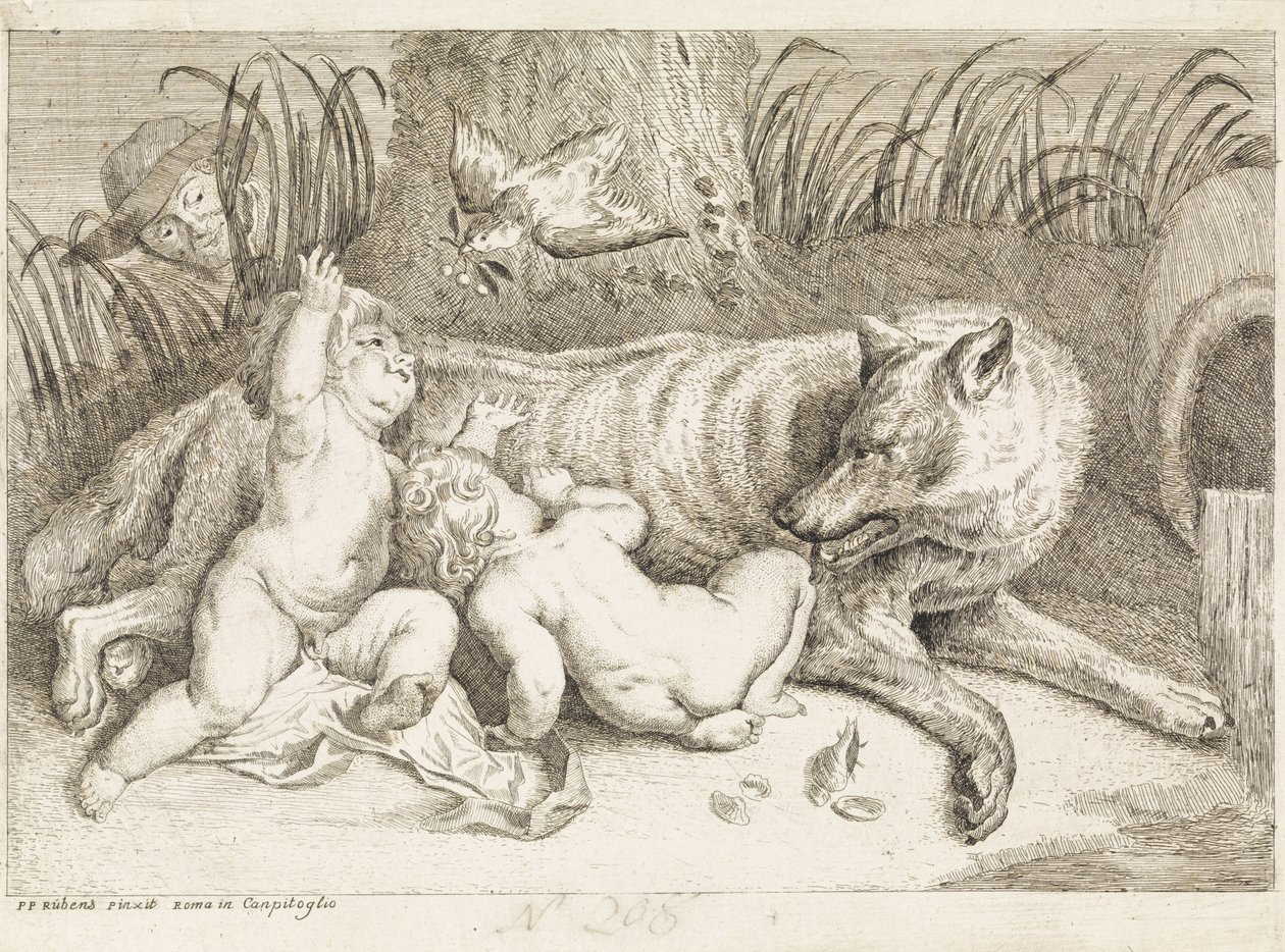 Romulus i Remus autorstwa Philippe Lambert Joseph Spruyt