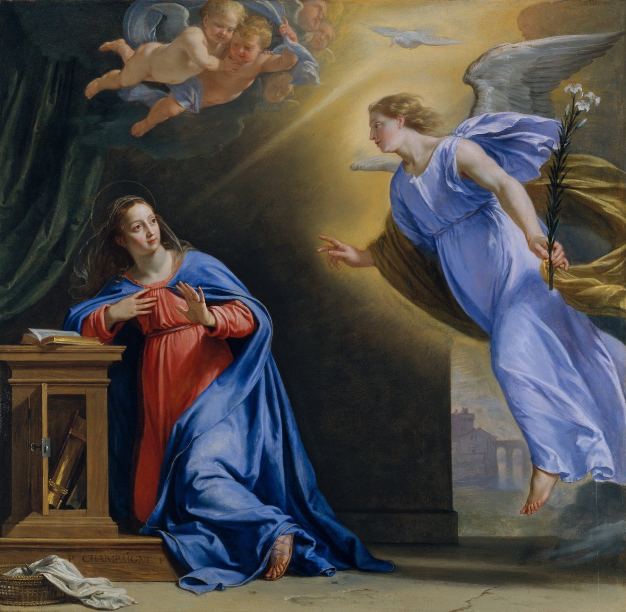 Zwiastowanie, ok. godz. 1644. autorstwa Philippe de Champaigne