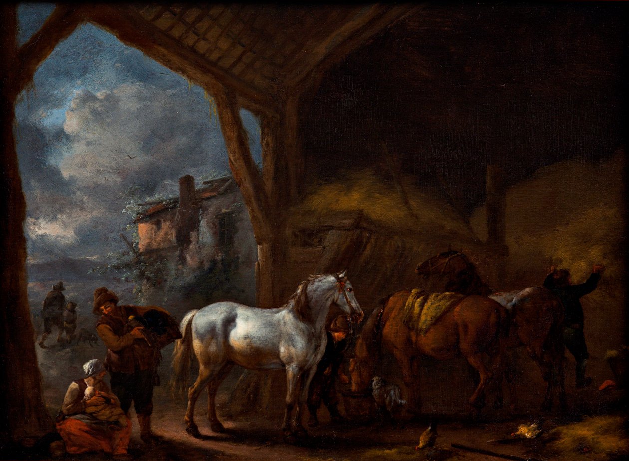 Stajnia autorstwa Philips Wouwerman