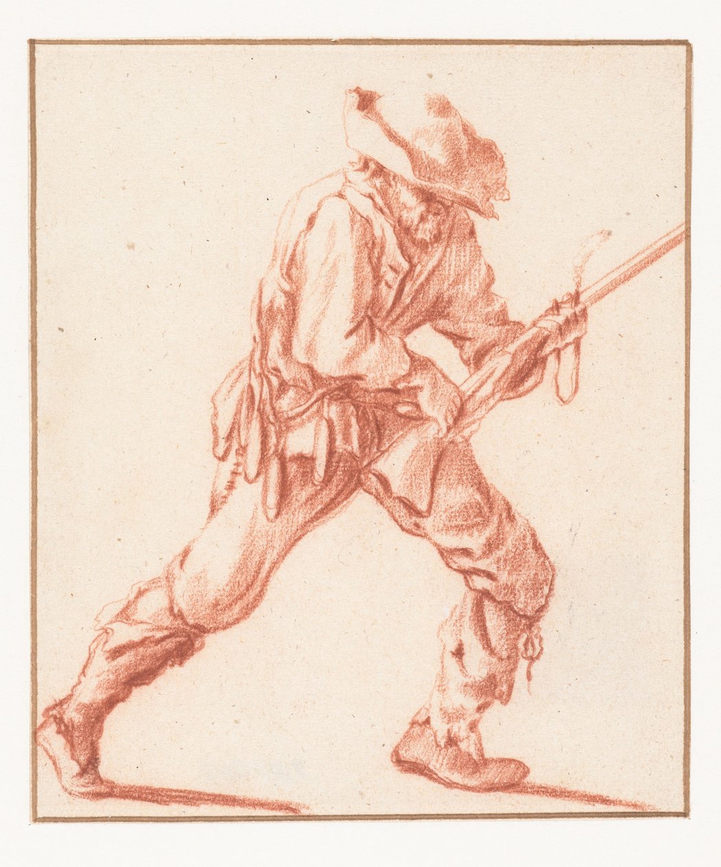 Człowiek ładujący karabin autorstwa Philips Wouwerman (copy after)