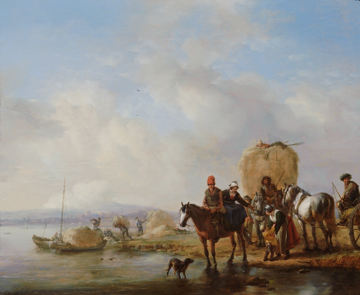 Wóz z sianem, po ok. 1650 autorstwa Philips Wouwerman