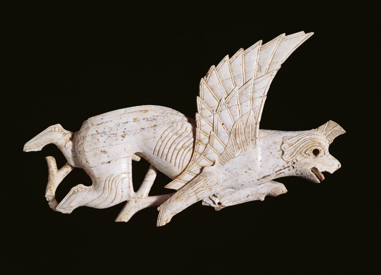 Tablica gryfa, z Fort Shalmaneser, Nimrud, Północny Irak, IX-VIII wiek p.n.e. autorstwa Phoenician