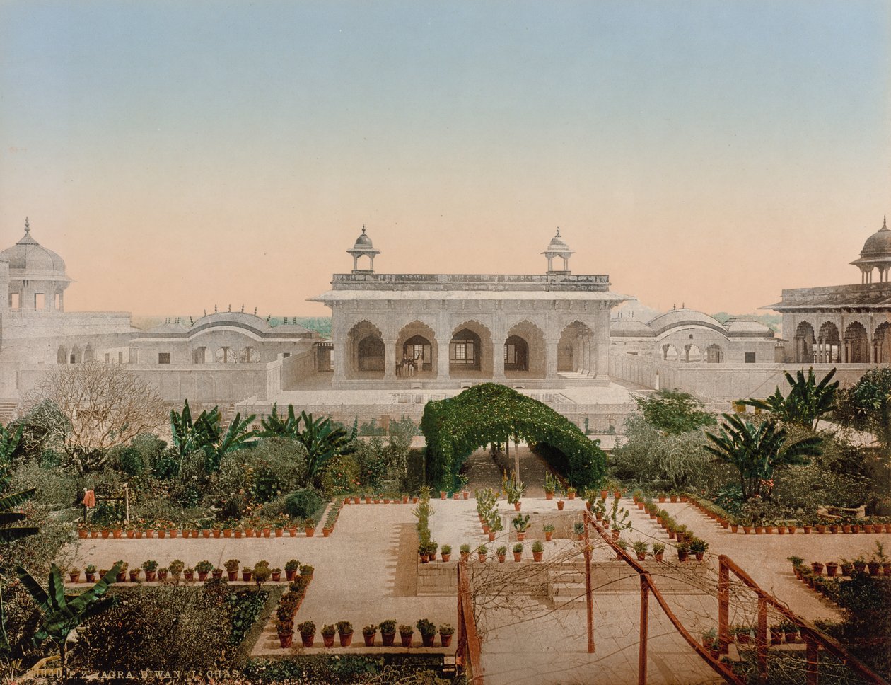 Agra. Diwan-i-Chas autorstwa Photoglob Co. (Zurich, active c. 1890 1910)