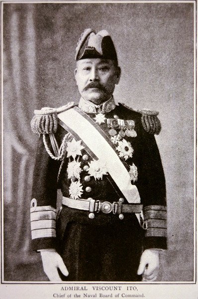Admirał Ito (zdjęcie czarno-białe) autorstwa Photographer Japanese