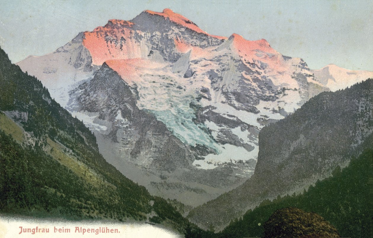 Alpenglow, Jungfrau, Szwajcaria (zdjęcie kolorowe) autorstwa Photographer Swiss