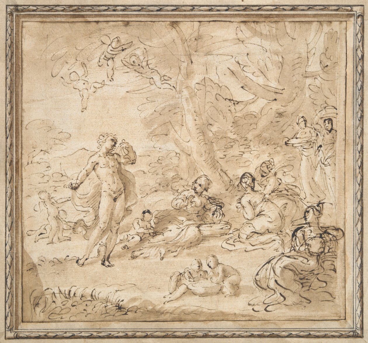 Apollo i Daphne autorstwa Pier Francesco Mola