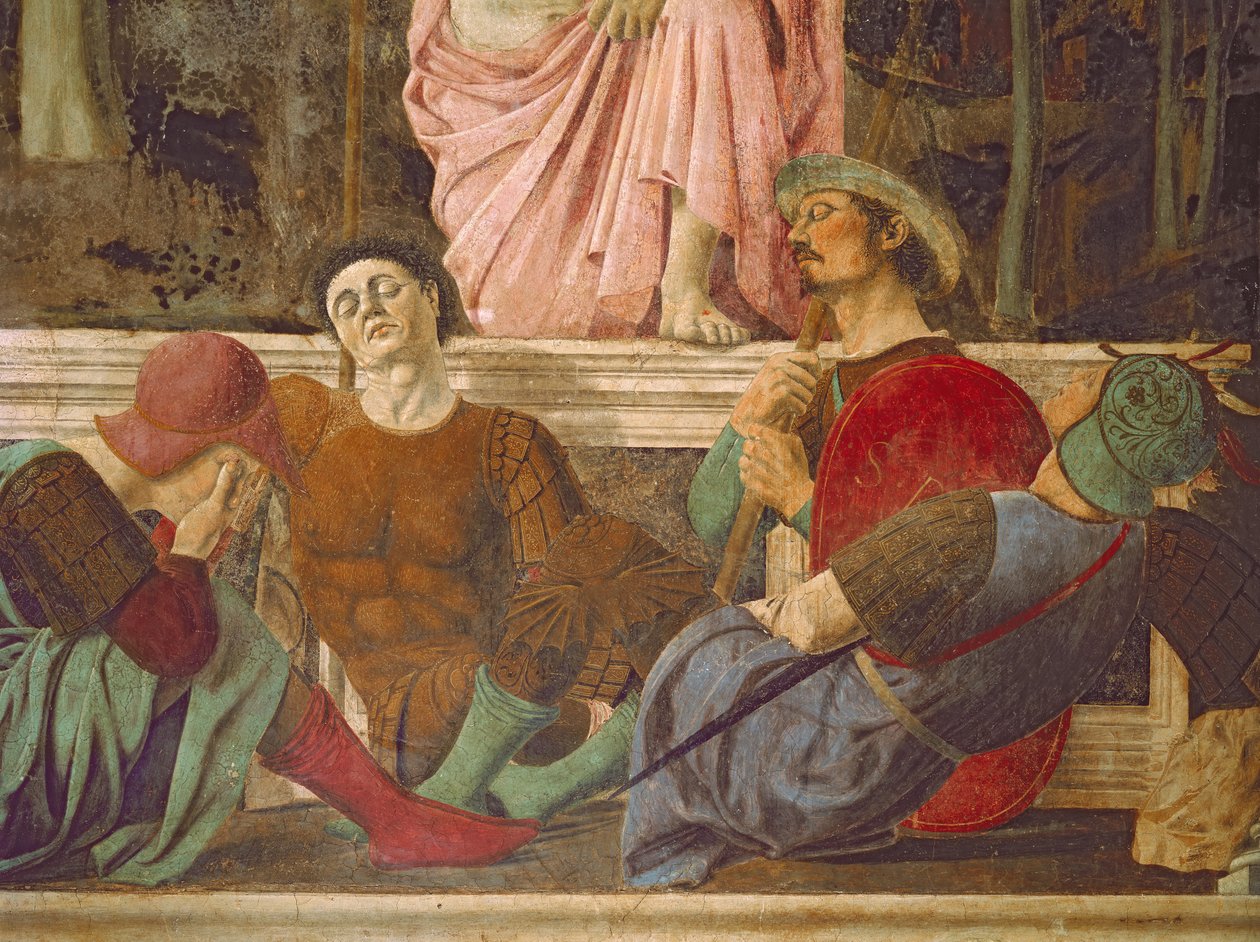 Zmartwychwstanie, fragment fresku z ok. 1463 r. z 109787 r. autorstwa Piero della Francesca