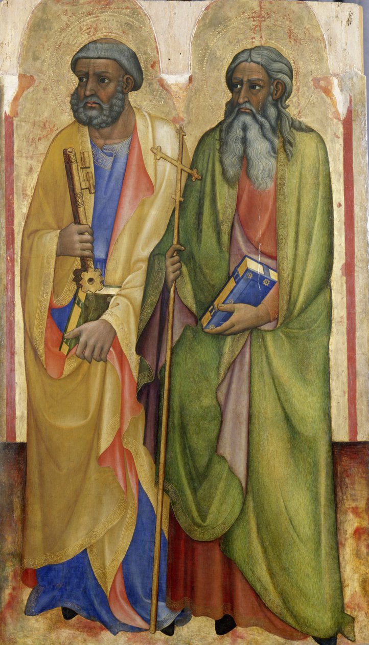 Apostołowie Piotr i Andrzej, ok.1418-20 (tempera na drewnie topoli) autorstwa Piero di Alvaro