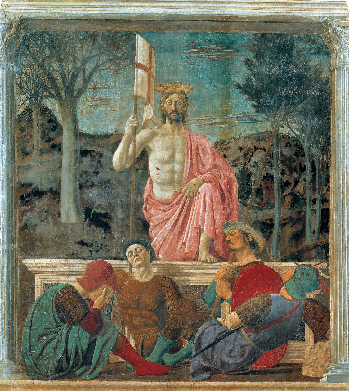 Zmartwychwstanie Chrystusa, 1463-65 (fresk) autorstwa Piero della Francesca