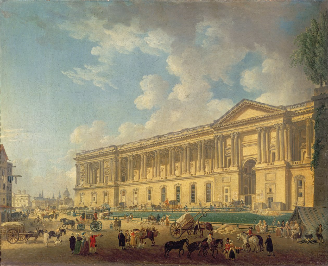Kolumnada Luwru. ok.1770 autorstwa Pierre Antoine Demachy