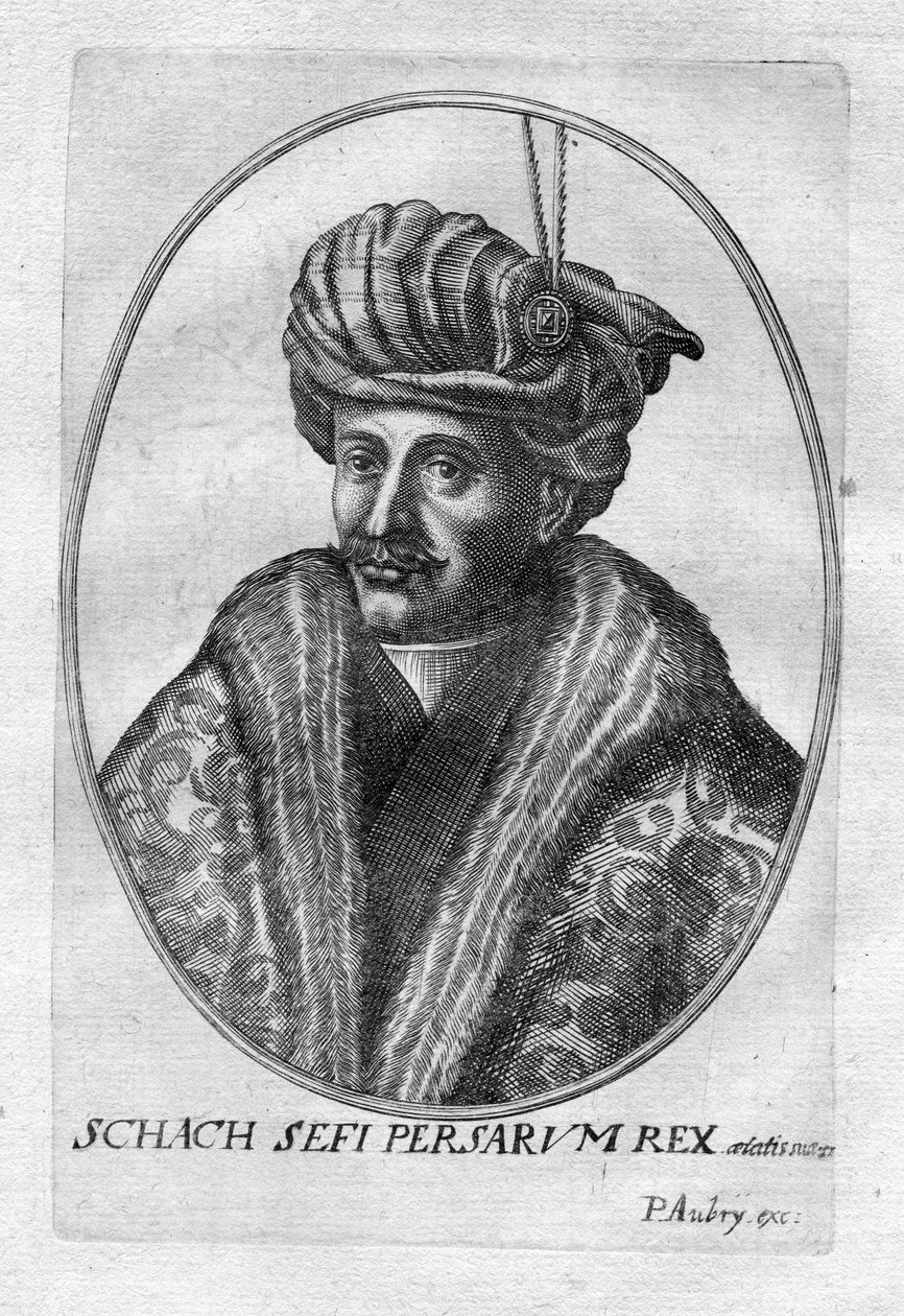 grawerowany portret autorstwa Pierre Aubry
