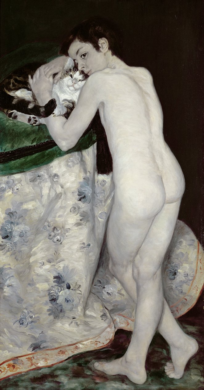 Chłopiec z kotem, 1868 autorstwa Pierre Auguste Renoir