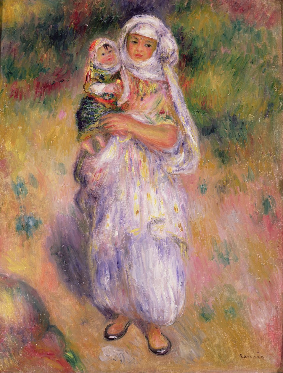 Algierska kobieta i dziecko, 1882 autorstwa Pierre Auguste Renoir