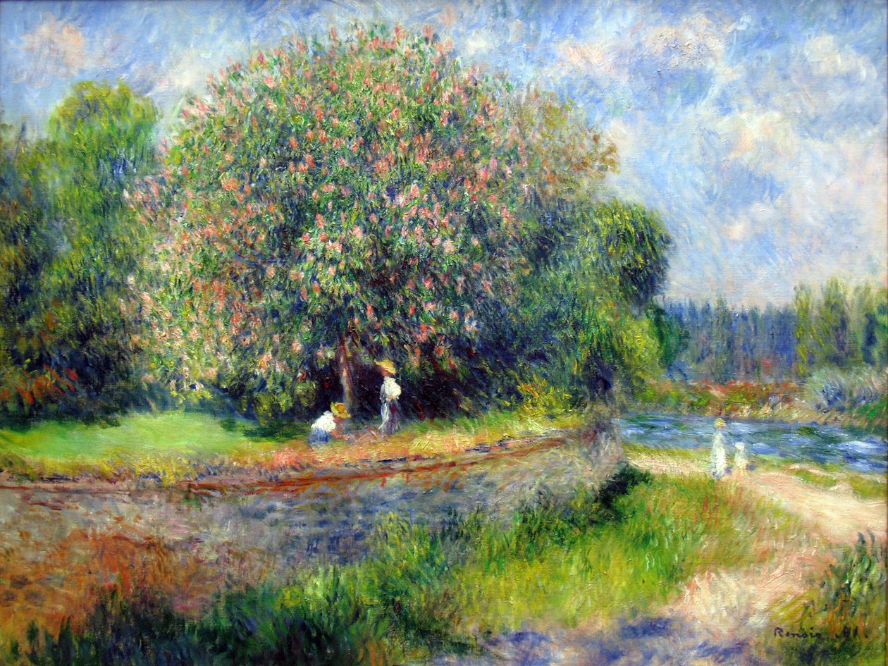 Kwitnący kasztanowiec autorstwa Pierre Auguste Renoir