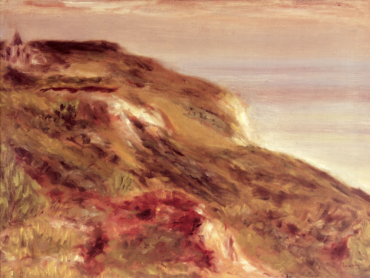 Kościół na klifie autorstwa Pierre Auguste Renoir