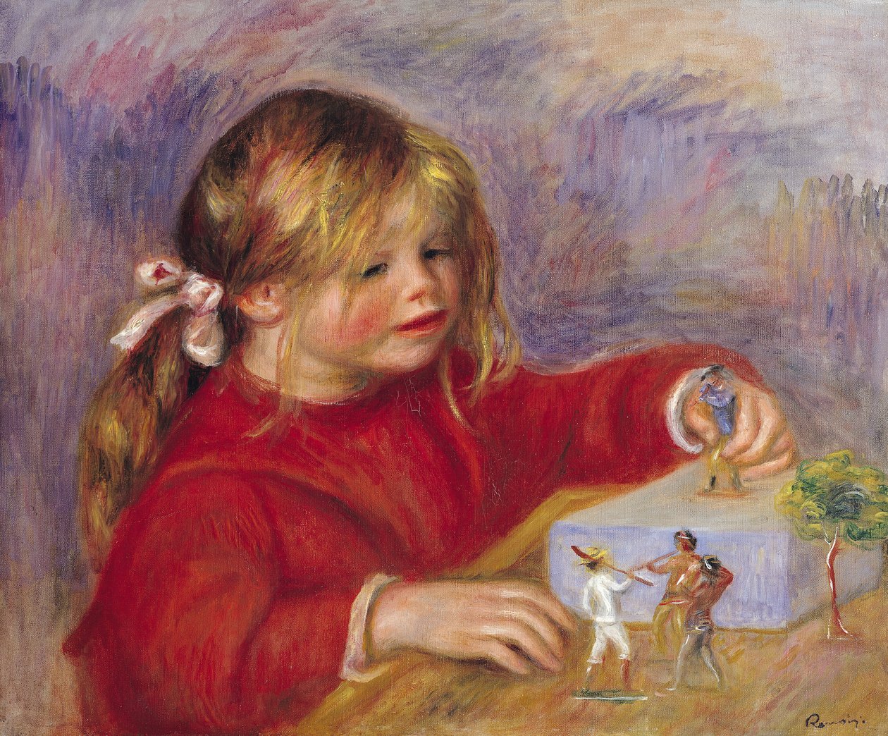 Claude Renoir (ur. 1901) w Play, 1905 (patrz również 287547) autorstwa Pierre Auguste Renoir