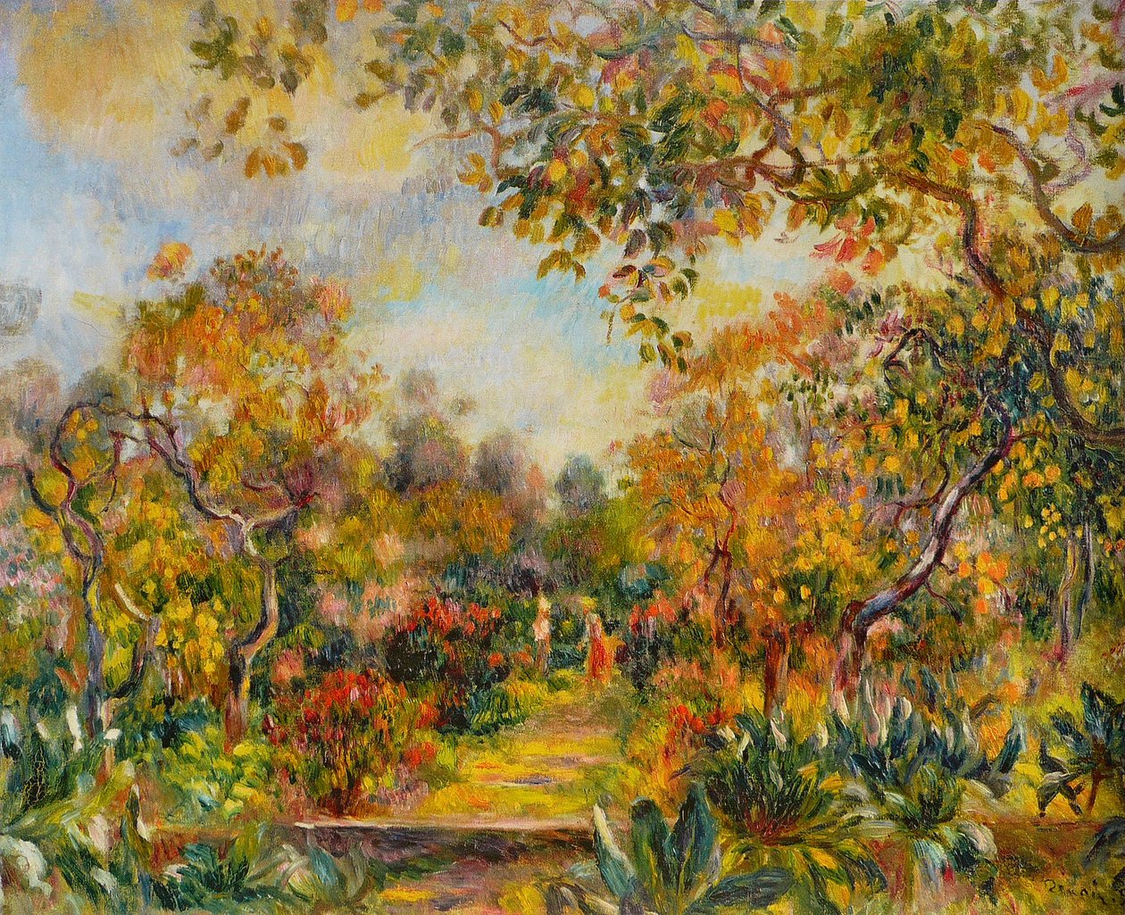Krajobraz w Beaulieu autorstwa Pierre Auguste Renoir