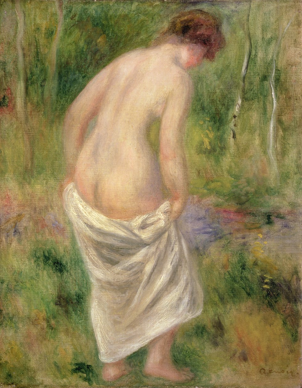 Akt stojący w krajobrazie, 1914 autorstwa Pierre Auguste Renoir
