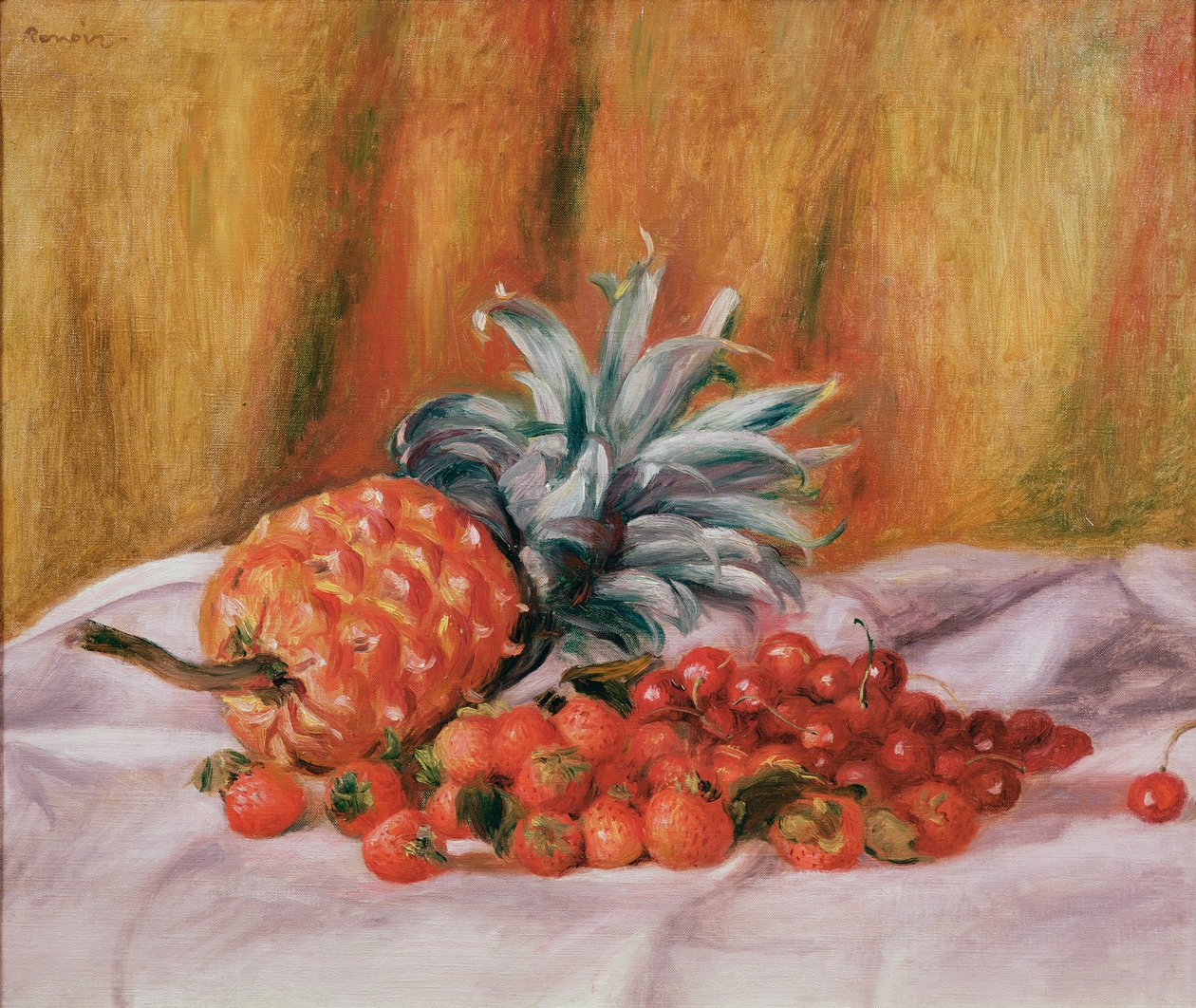 Truskawki i Ananas, ok. 1895 r. autorstwa Pierre Auguste Renoir