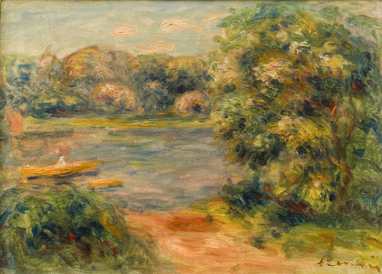 Łódź na jeziorze, 1901 autorstwa Pierre Auguste Renoir