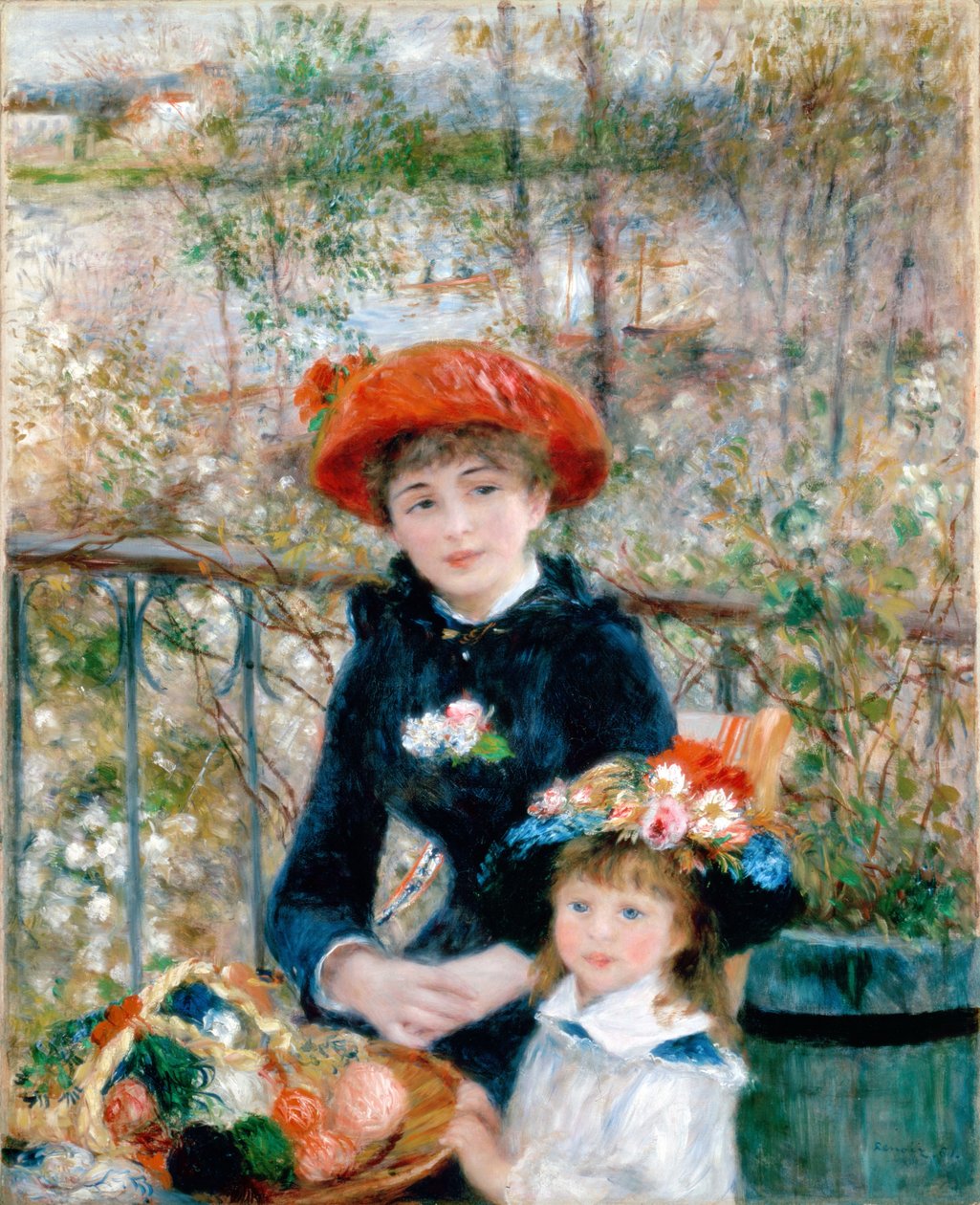 Dwie siostry na tarasie autorstwa Pierre Auguste Renoir