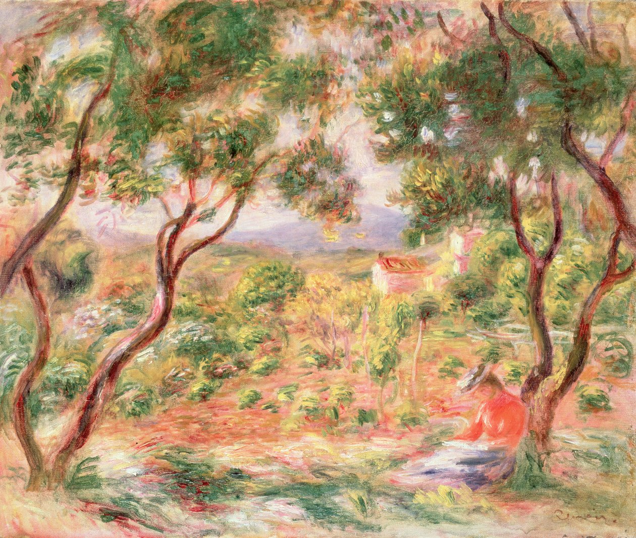 Winorośle w Cagnes, 1906 autorstwa Pierre Auguste Renoir