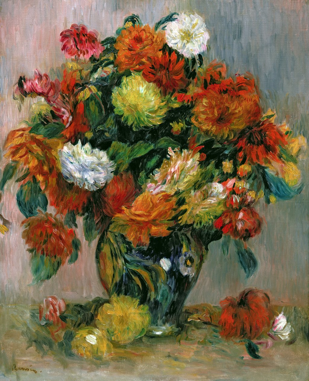 Wazon z kwiatami, ok.1884 autorstwa Pierre Auguste Renoir