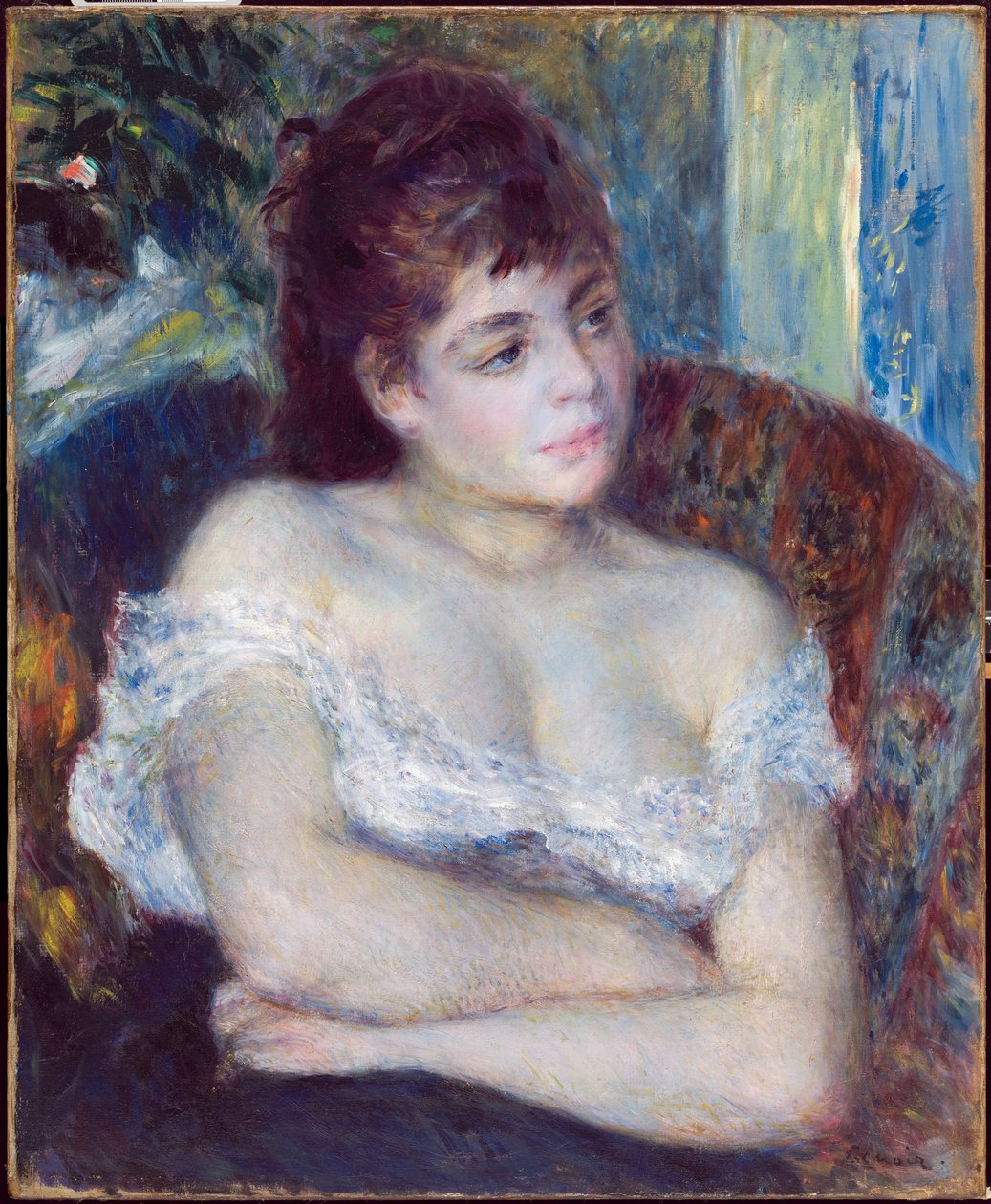 Kobieta w fotelu, 1874 autorstwa Pierre Auguste Renoir