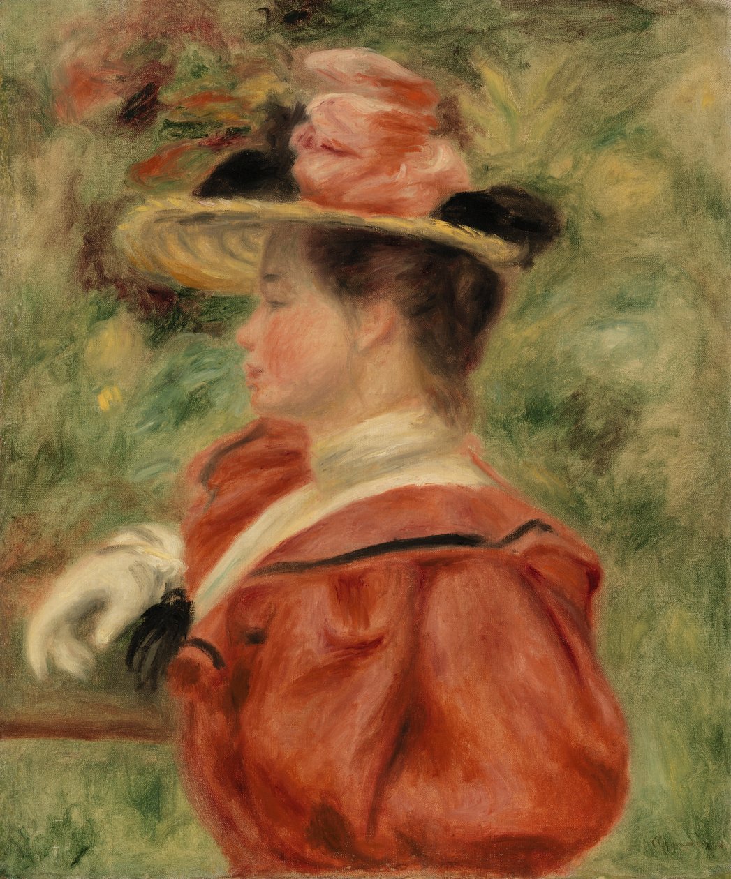 Kobieta w rękawiczce (Femme au gant) autorstwa Pierre Auguste Renoir