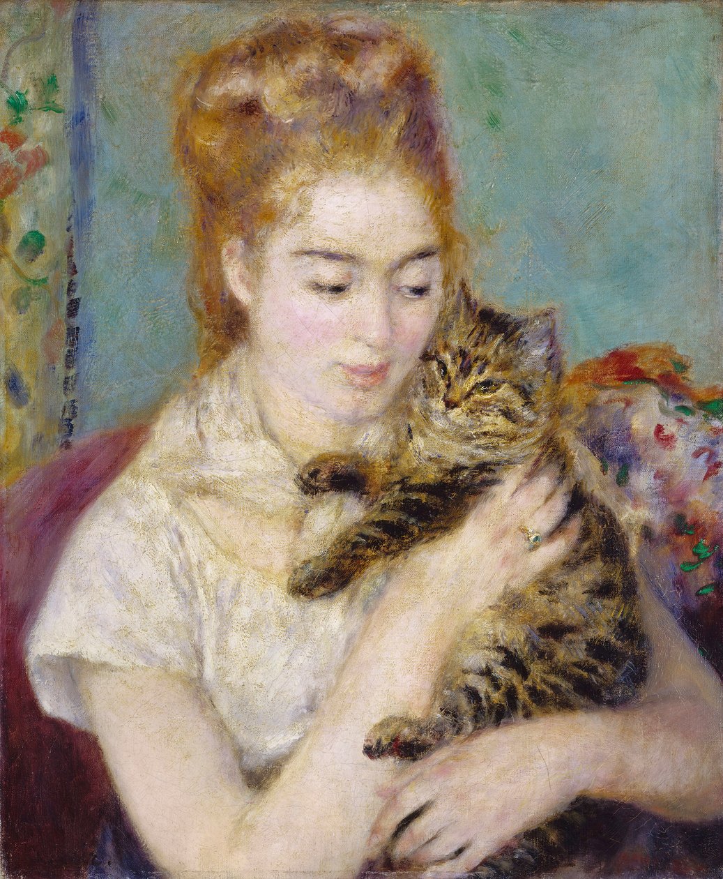 Kobieta z kotem autorstwa Pierre Auguste Renoir