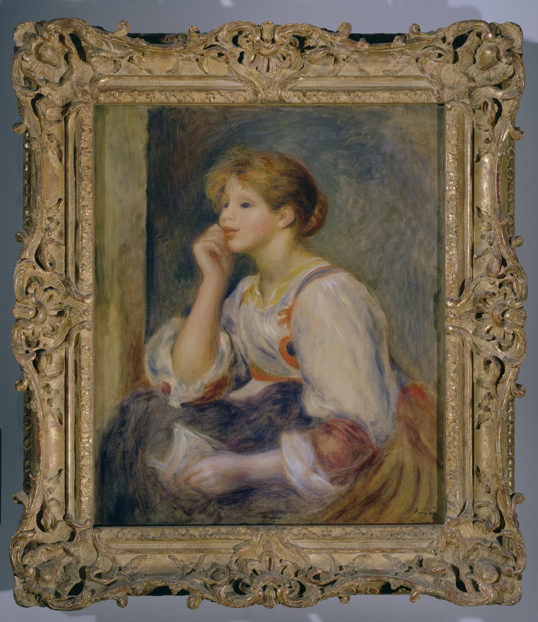 Kobieta z listem, ok.1890 autorstwa Pierre Auguste Renoir