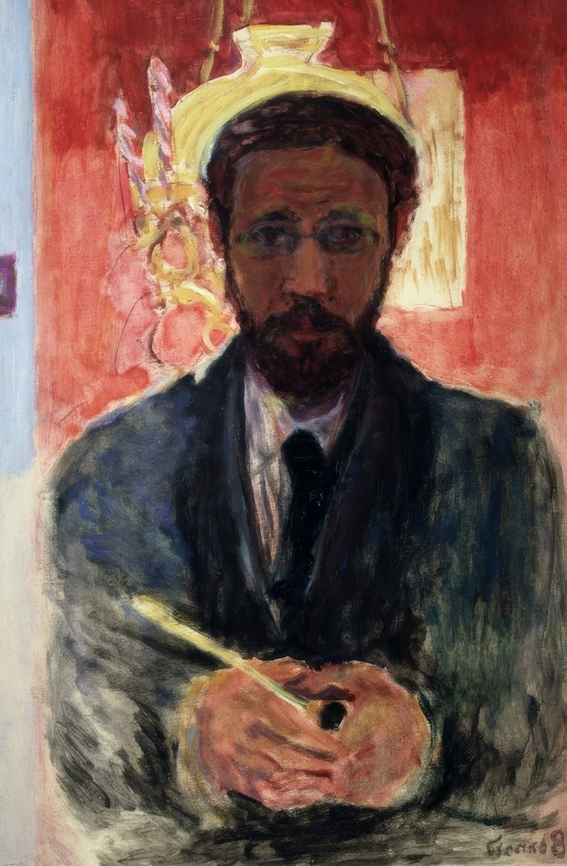 Autoportret z fajką autorstwa Pierre Bonnard