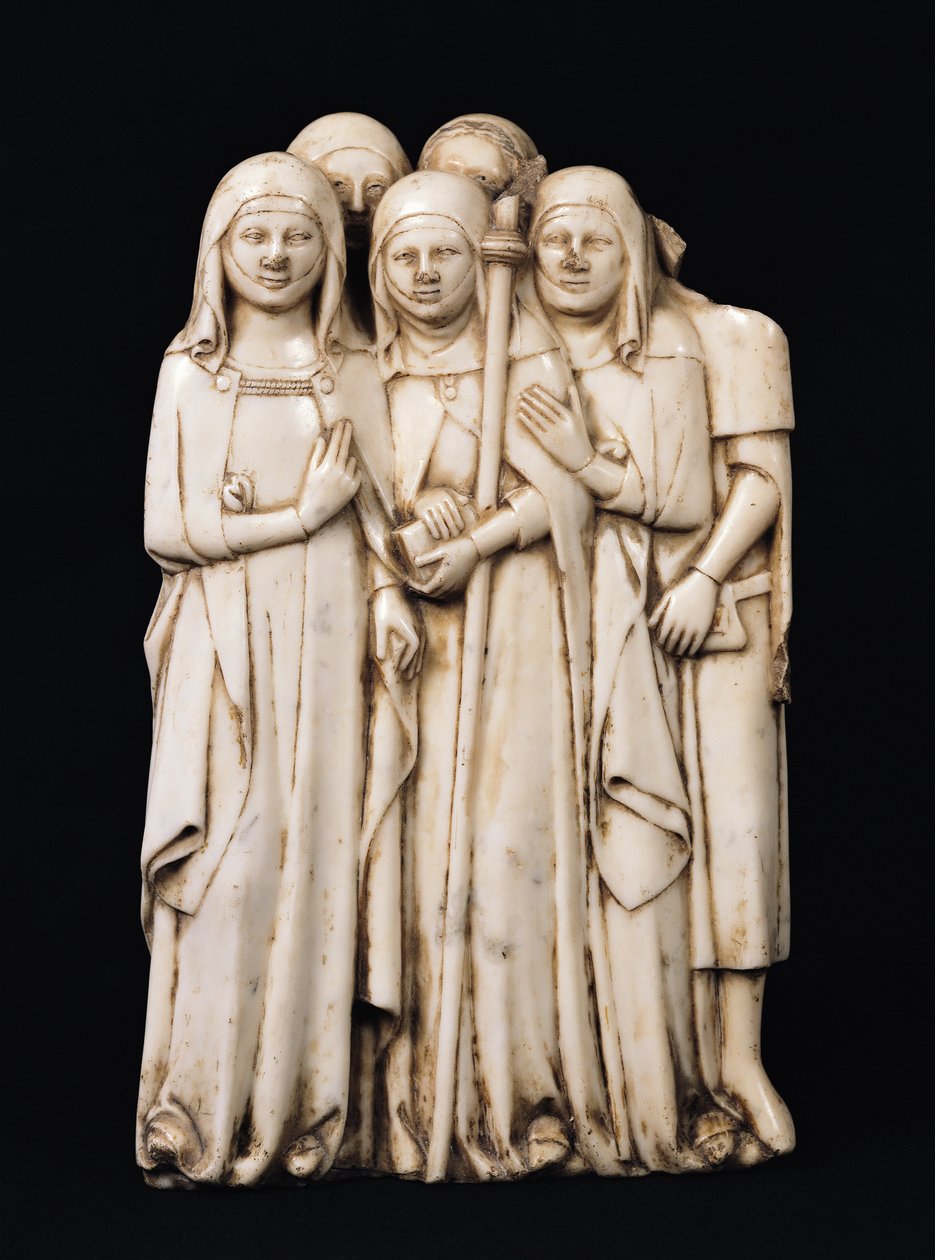 Alinorda, siostra papieża Klemensa VI (1291-1352) i jej dzieci, z grobu Klemensa VI, La Chaise-Dieu (marmur) autorstwa Pierre Boye
