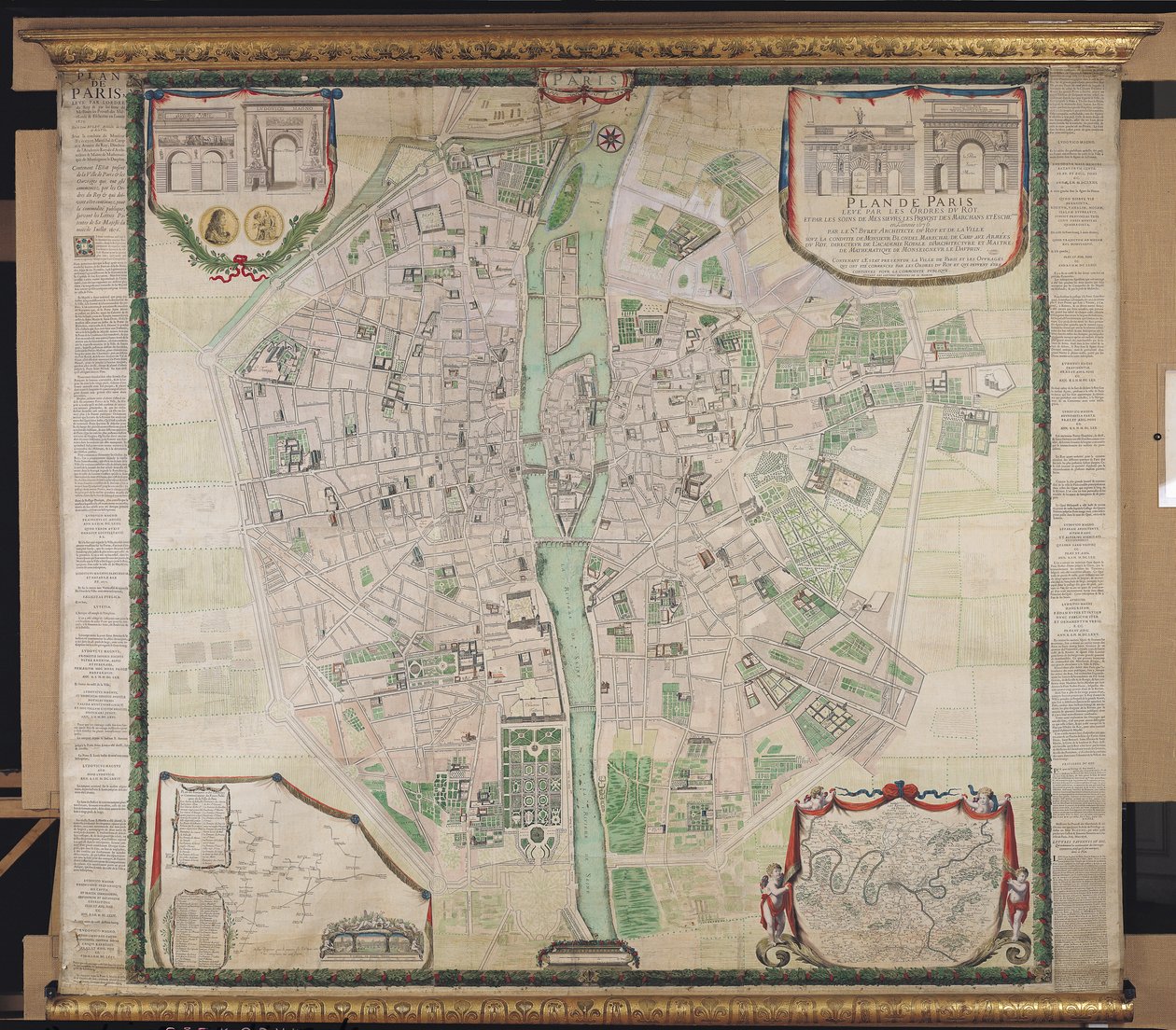 Plan Paryża, 1676 autorstwa Pierre Bullet