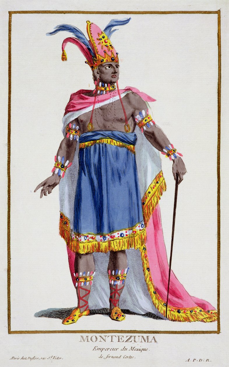 Montezuma, cesarz Meksyku (1466-1520) 1780 autorstwa Pierre Duflos