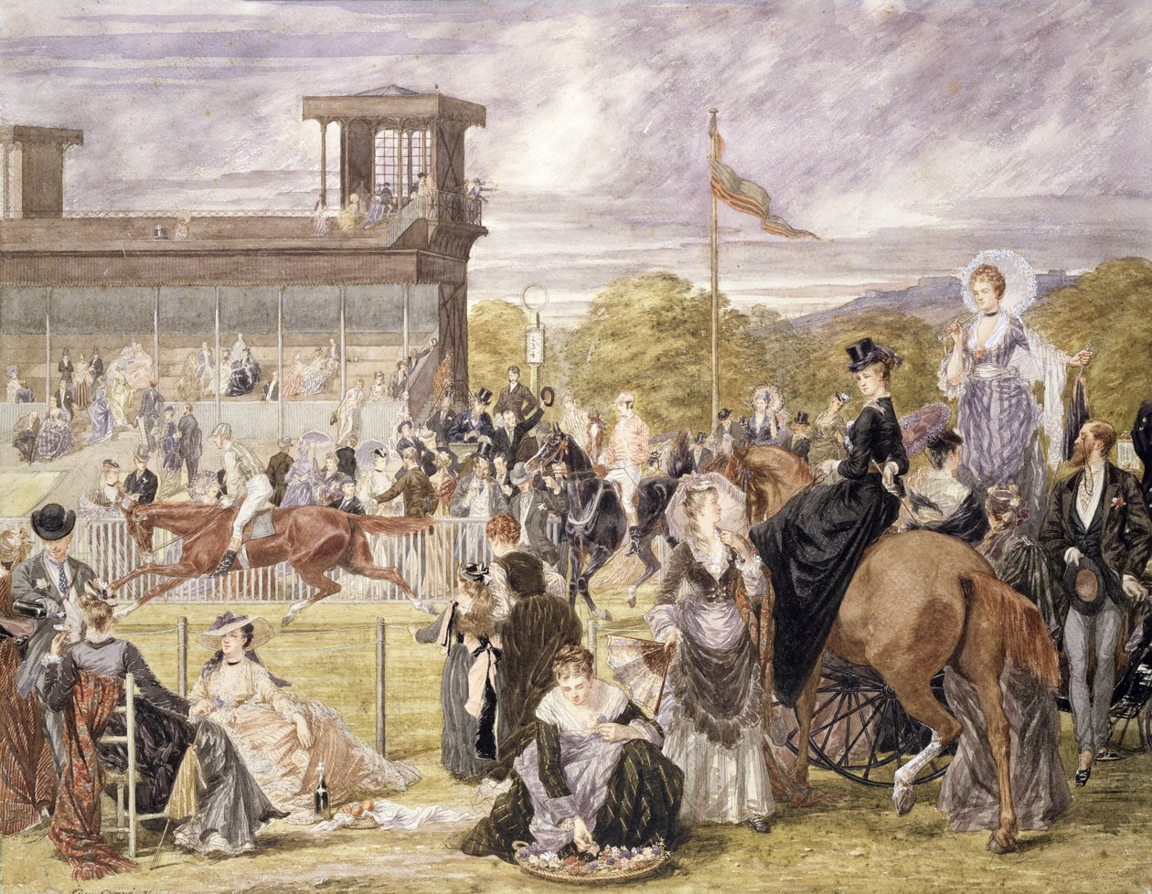 Wyścigi w Longchamp w 1874 r. autorstwa Pierre Gavarni