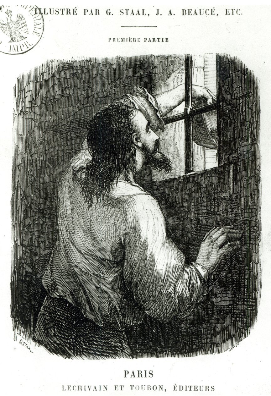 Edmond Dantes uwięziony w Chateau d