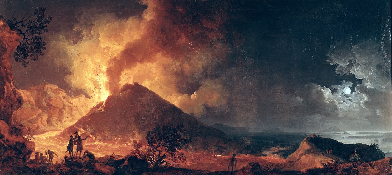 Erupcja Wezuwiusza w 1771 r. autorstwa Pierre Jacques Volaire