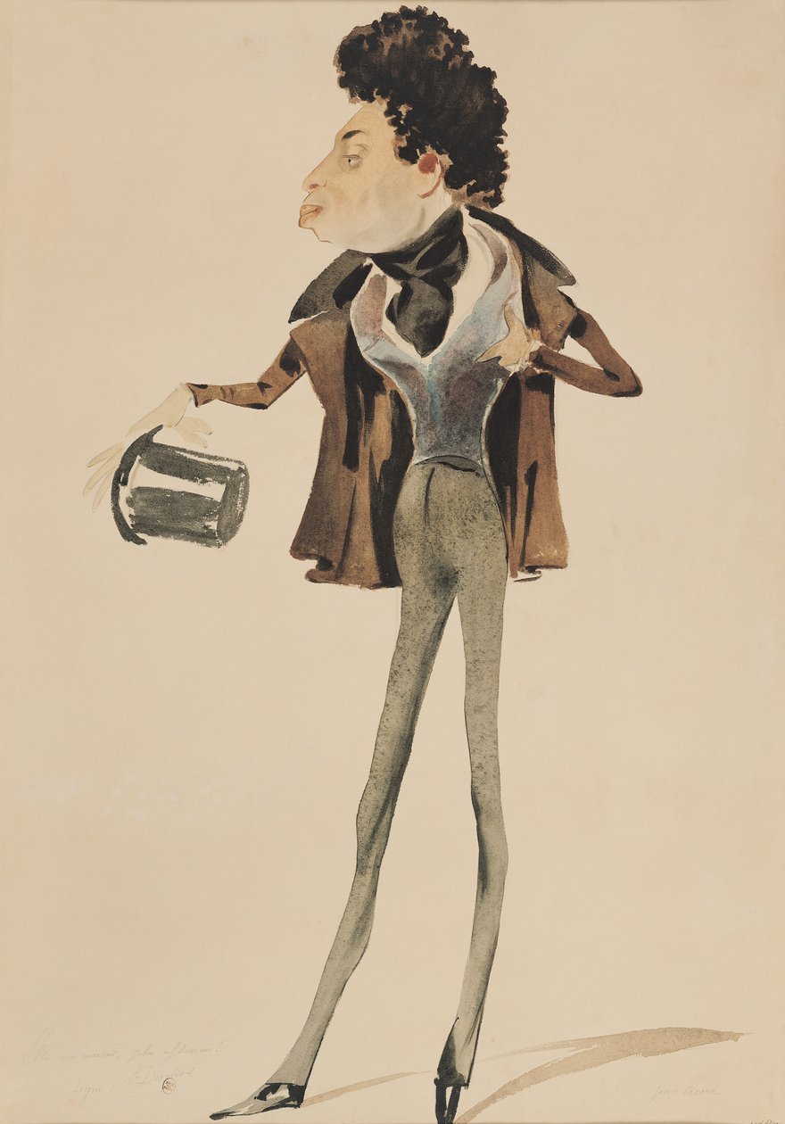 Karykatura Aleksandra Dumasa Pere (1802-70) autorstwa Pierre Luc Charles Ciceri