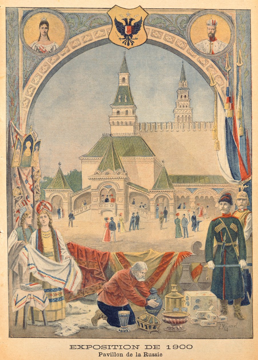 Pawilon Rosyjski na Wystawie Powszechnej 1900, z „Le Petit Journal”, 25 II 1900 (kolorystyka) autorstwa Pierre Mejanel