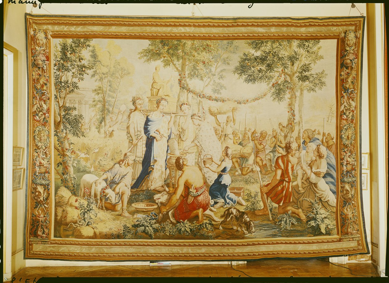 Lato, fabryka gobelinów (gobelin) autorstwa Pierre Mignard