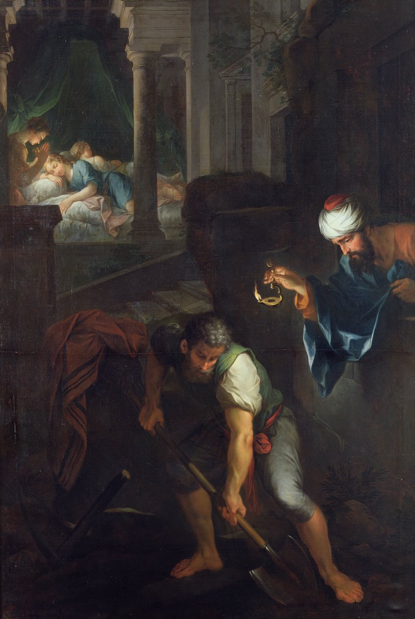 Raguel kopiący grób, 1733 autorstwa Pierre Parrocel