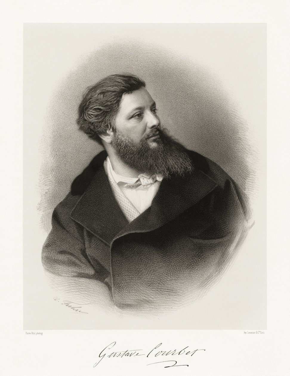 Gustave Courbet, 1865-66 autorstwa Pierre Petit