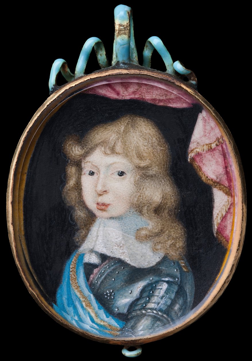 Miniaturowy portret Karola XI, króla Szwecji 1660-1697, jako dziecko autorstwa Pierre Signac