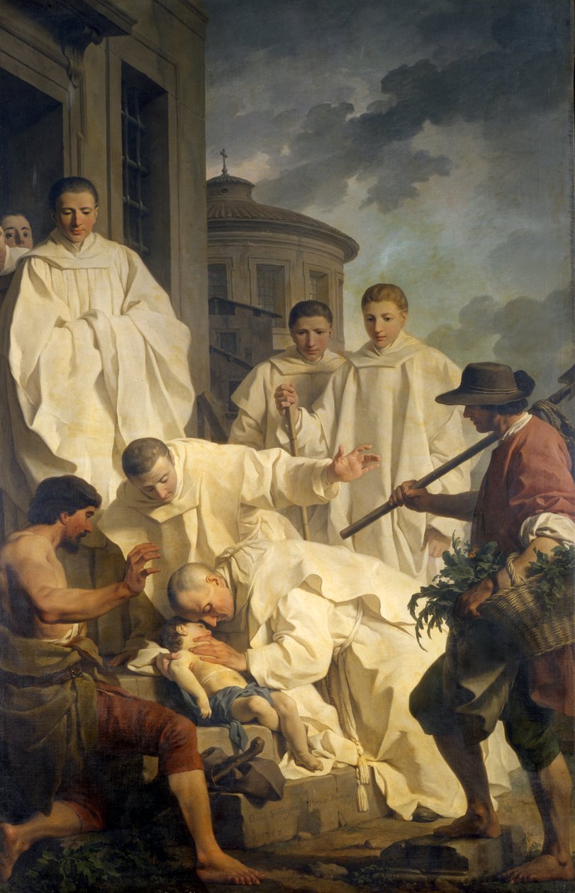 Cud św. Benedykta, 1744 autorstwa Pierre Subleyras