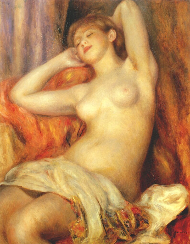 Śpiąca kobieta Gabrielle Renard autorstwa Pierre Auguste Renoir